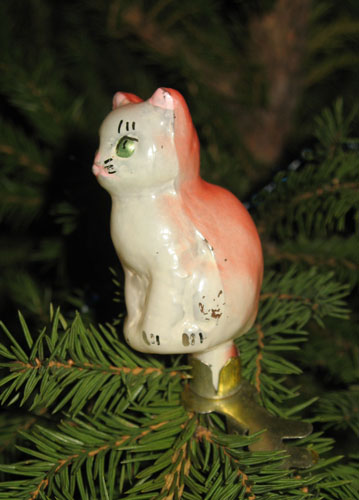 Новогодняя елочная игрушка - Кошечка