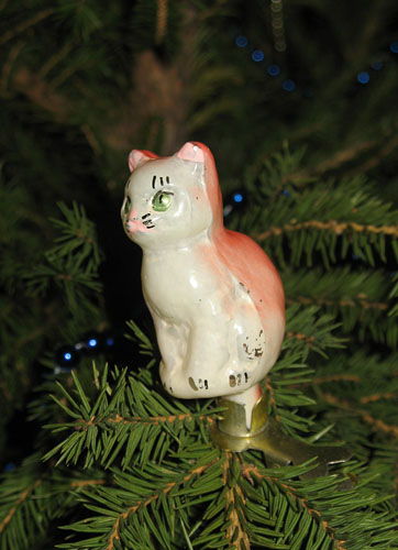 Новогодняя елочная игрушка - Кошечка