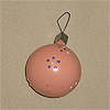 Новогодняя елочная игрушка - Розовый шар с точками-цветочками