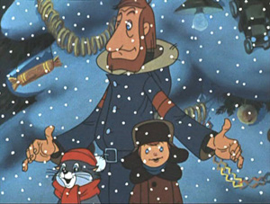 Зима в Простоквашино - кадр из мультфильма