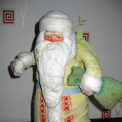Новогодняя елочная игрушка - С. Пшеничных. Дед Мороз бумажный
