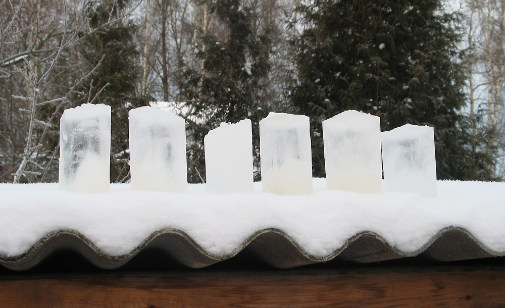 Ледяные столбики (или кирпичики)